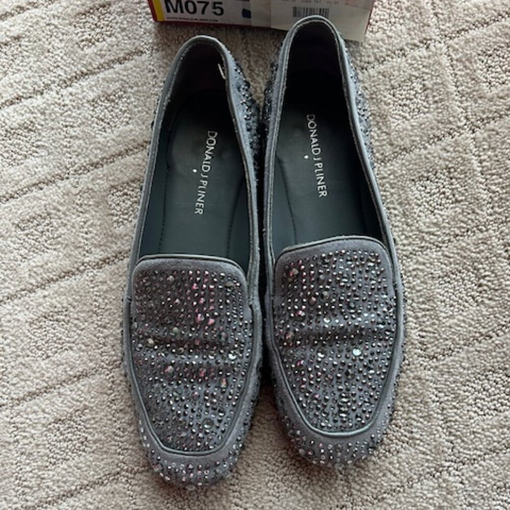 donald J Pliner Rhinestone Loafers -7 1/2